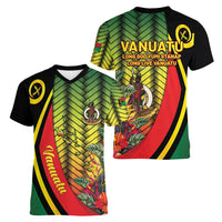 Vanuatu Constitution Day Women V-Neck T-Shirt Long Live Vanuatu - Polynesian Pride