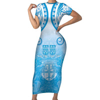 Fiji Day Family Matching Short Sleeve Bodycon Dress and Hawaiian Shirt 55th Anniversary Forever Fiji - Polynesian Pride