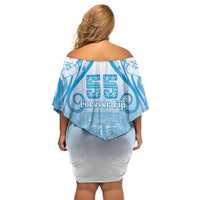 Fiji Day Off Shoulder Short Dress 55th Anniversary Forever Fiji LT05 - Polynesian Pride