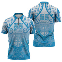 Fiji Day Zipper Polo Shirt 55th Anniversary Forever Fiji - Polynesian Pride