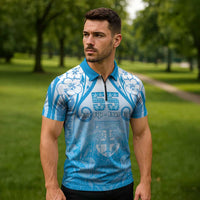 Fiji Day Zipper Polo Shirt 55th Anniversary Forever Fiji - Polynesian Pride