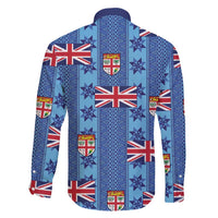 Fiji Masi Tapa Family Matching Long Sleeve Bodycon Dress and Hawaiian Shirt Coat Of Arms - Polynesian Pride
