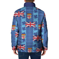 Fiji Masi Tapa Padded Jacket Coat Of Arms - Polynesian Pride