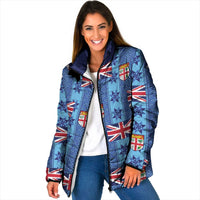 Fiji Masi Tapa Padded Jacket Coat Of Arms - Polynesian Pride