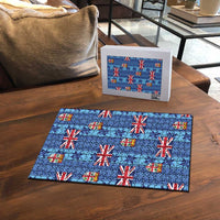 Fiji Masi Tapa Puzzle Coat Of Arms - Polynesian Pride