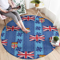 Fiji Masi Tapa Round Carpet Coat Of Arms - Polynesian Pride