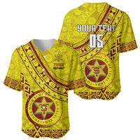 Custom Tonga High School Baseball Jersey Tongan Kupesi Pattern LT05 - Polynesian Pride