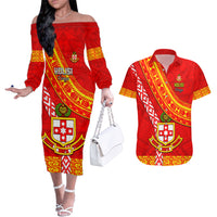 custom-kolisi-tonga-couples-matching-off-the-shoulder-long-sleeve-dress-and-hawaiian-shirt-tongan-kupesi-pattern