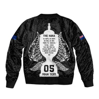 Custom New Zealand Rugby Bomber Jacket The Haka With Champions Cup LT05 - Polynesian Pride