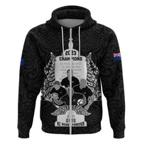 Custom New Zealand Rugby Hoodie The Haka With Champions Cup LT05 Zip Hoodie Black - Polynesian Pride