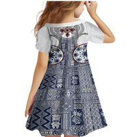 Hawaii Family Matching Mermaid Dress and Hawaiian Shirt Barkcloth Pattern Vintage Style LT05 - Polynesian Pride