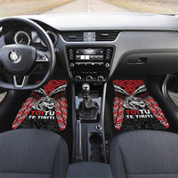 Aotearoa Mana Maori Car Mats Toitu Te Tiriti LT05 Set 2pcs - Front Black - Polynesian Pride