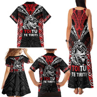 Aotearoa Mana Maori Family Matching Tank Maxi Dress and Hawaiian Shirt Toitu Te Tiriti LT05 - Polynesian Pride