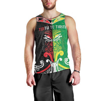 Cook Islands And Aotearoa Men Tank Top Together For Te Tiriti O Waitangi