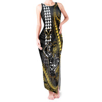 Hawaii Ikaika Warrior Helmet Tank Maxi Dress Gold Style LT05 Women Gold - Polynesian Pride