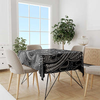 Hawaii Ikaika Warrior Helmet Tablecloth Black Tribal Tattoo LT05 - Polynesian Pride
