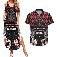 Aotearoa Couples Matching Summer Maxi Dress and Hawaiian Shirt Proud To Be Maori LT05 Red - Polynesian Pride