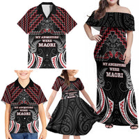 Aotearoa Family Matching Off Shoulder Maxi Dress and Hawaiian Shirt Proud To Be Maori LT05 - Polynesian Pride