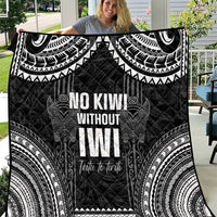Aotearoa Toitu Te Tiriti Quilt No Kiwi Without Iwi LT05 Black - Polynesian Pride