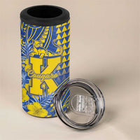 Personalised Hawaii Kaiser High School 4 in 1 Can Cooler Tumbler Tribal Tattoo With Hibiscus Flowers LT05 - Polynesian Pride