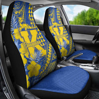 Hawaii Kaiser High School Car Seat Cover Tribal Tattoo With Hibiscus Flowers LT05 - Polynesian Pride