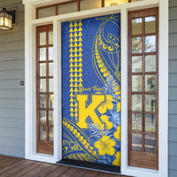 Personalised Hawaii Kaiser High School Door Cover Tribal Tattoo With Hibiscus Flowers LT05 - Polynesian Pride