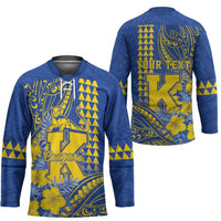 Personalised Hawaii Kaiser High School Hockey Jersey Tribal Tattoo With Hibiscus Flowers LT05 - Polynesian Pride