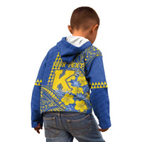 Personalised Hawaii Kaiser High School Kid Hoodie Tribal Tattoo With Hibiscus Flowers LT05 - Polynesian Pride
