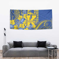 Hawaii Kaiser High School Tapestry Tribal Tattoo With Hibiscus Flowers