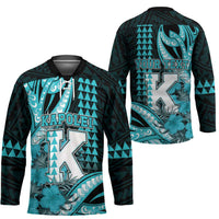 Personalised Hawaii Kapolei High School Hockey Jersey Tribal Tattoo With Hibiscus Flowers LT05 - Polynesian Pride