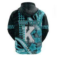 Personalised Hawaii Kapolei High School Hoodie Tribal Tattoo With Hibiscus Flowers LT05 - Polynesian Pride