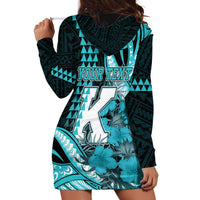 Personalised Hawaii Kapolei High School Hoodie Dress Tribal Tattoo With Hibiscus Flowers