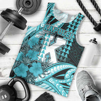 Personalised Hawaii Kapolei High School Men Tank Top Tribal Tattoo With Hibiscus Flowers LT05 - Polynesian Pride