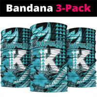 Hawaii Kapolei High School Neck Gaiter Tribal Tattoo With Hibiscus Flowers