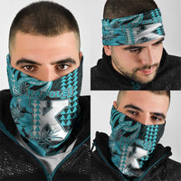 Hawaii Kapolei High School Neck Gaiter Tribal Tattoo With Hibiscus Flowers