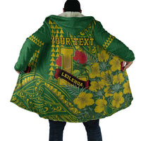 Personalised Hawaii Leilehua High School Cloak Tribal Tattoo With Hibiscus Flowers