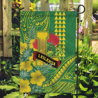Hawaii Leilehua High School Garden Flag Tribal Tattoo With Hibiscus Flowers LT05 Garden Flag Green - Polynesian Pride