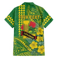 Personalised Hawaii Leilehua High School Hawaiian Shirt Tribal Tattoo With Hibiscus Flowers
