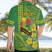 Personalised Hawaii Leilehua High School Hawaiian Shirt Tribal Tattoo With Hibiscus Flowers