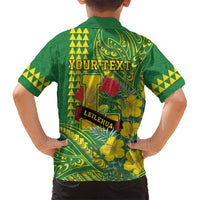 Personalised Hawaii Leilehua High School Hawaiian Shirt Tribal Tattoo With Hibiscus Flowers