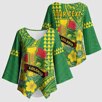 Personalised Hawaii Leilehua High School Kimono Sleeve Blouse Tribal Tattoo With Hibiscus Flowers LT05 - Polynesian Pride