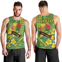 Personalised Hawaii Leilehua High School Men Tank Top Tribal Tattoo With Hibiscus Flowers LT05 - Polynesian Pride
