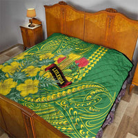 Hawaii Leilehua High School Quilt Tribal Tattoo With Hibiscus Flowers LT05 - Polynesian Pride