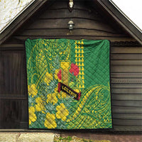 Hawaii Leilehua High School Quilt Tribal Tattoo With Hibiscus Flowers LT05 - Polynesian Pride