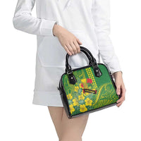 Hawaii Leilehua High School Shoulder Handbag Tribal Tattoo With Hibiscus Flowers LT05 - Polynesian Pride
