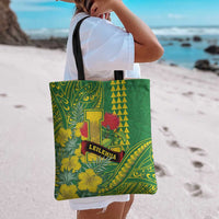Hawaii Leilehua High School Tote Bag Tribal Tattoo With Hibiscus Flowers LT05 - Polynesian Pride