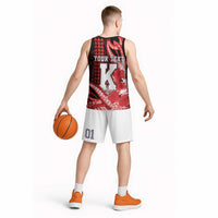 Personalised Hawaii Kalani High School Basketball Jersey Tribal Tattoo With Hibiscus Flowers LT05 - Polynesian Pride