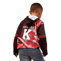 Personalised Hawaii Kalani High School Kid Hoodie Tribal Tattoo With Hibiscus Flowers LT05 - Polynesian Pride