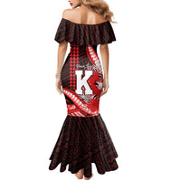 Personalised Hawaii Kalani High School Mermaid Dress Tribal Tattoo With Hibiscus Flowers