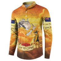 New Zealand And Australia ANZAC Day Button Sweatshirt Sinai Palestine Campaign Lest We Forget